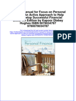 The download Solution Manual for Focus on Personal Finance An Active Approach to Help You Develop Successful Financial Skills 4th Edition by Kapoor Dlabay Hughes ISBN 0078034787 9780078034787 full chapter new 2024 