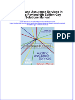 Auditing and Assurance Services in Australia Revised 6th Edition Gay Solutions Manual All Chapters