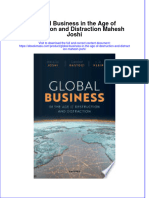 Global Business in The Age of Destruction and Distraction Mahesh Joshi Full Chapter Instant Download