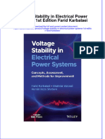 Full Download Voltage Stability in Electrical Power Systems 1st Edition Farid Karbalaei File PDF All Chapter On 2024