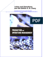 Production and Operations Management 5th Edition S. N. Chary Full Chapter Instant Download