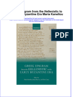 Full Download Greek Epigram From The Hellenistic To The Early Byzantine Era Maria Kanellou File PDF All Chapter On 2024