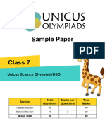 USO Sample Papers For Class 7