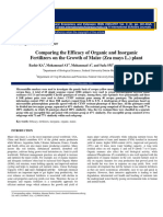 Comparing The Efficacy of Organic and Inorganic Fertilizers On The Growth of Maize Zea Mays L Plant