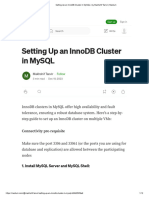 Setting Up An InnoDB Cluster in MySQL - by Makhshif Tanvir - Medium