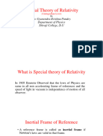 Special Theory of Relativity: Dr. Gyanendra Krishna Pandey Department of Physics Shivaji College, D.U