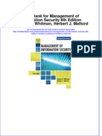 Full Download Test Bank For Management of Information Security 6th Edition Michael E. Whitman, Herbert J. Mattord File PDF Free All Chapter