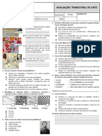 Atividade Avaliativa - 6º Anos - Técnicas Artistas, Teoria Musical e Afins