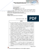 Sentencia Contra El Ministerio de Educación