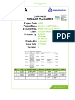 Datasheet Pressure Transmitter