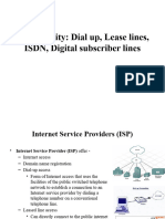 3 - Connectivity - Dial Up, Leased Lines, ISDN, Digital Subscriber Lines