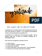 DEVHOM Au Sujet de La Gratitude