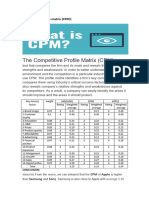 Competitive Profile Matrix