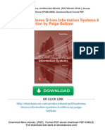 (Ebook PDF) Business Driven Information Systems 6 Edition by Paige Baltzan