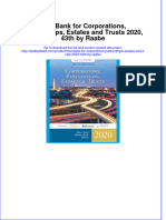 Full Download Test Bank For Corporations, Partnerships, Estates and Trusts 2020, 43th by Raabe File PDF Free All Chapter