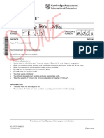 Cambridge IGCSE: Physics 0625/41