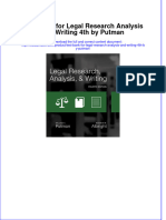 Full Download Test Bank For Legal Research Analysis and Writing 4th by Putman File PDF Free All Chapter