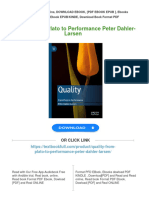 (FREE PDF Sample) Quality: From Plato To Performance Peter Dahler-Larsen Ebooks