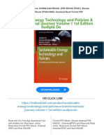 Get Sustainable Energy Technology and Policies A Transformational Journey Volume 1 1st Edition Sudipta de Free All Chapters