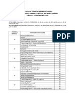 Matriz Curricular - Ciencias Economicas EaD