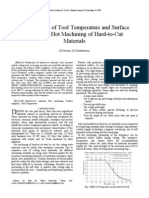 Investigation of Tool Temperature and Surface Quality in Hot Machining of Hard-to-Cut Materials