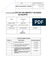 PROCEDIMIENTO DE TRABAJO BLOQUEO Y AISLACIÓN DE EQUIPOS Lomas Bayas