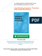 Full Download (Ebook PDF) Informal Reading Inventory: Preprimer To Twelfth Grade 8th Edition PDF