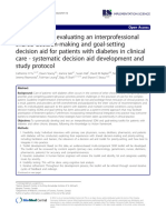 Designing and Evaluating An Interprofessional SDM and Goal-Setting Decision Aid For Patients With Diabetes in Clinical Care - Systematic Decision Aid Development and Study Protocol