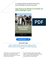 Get Military Ethics: What Everyone Needs To Know® 1st Edition George Lucas Free All Chapters