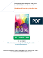 (Ebook PDF) Models of Teaching 9Th Edition