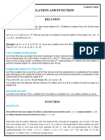 Xi Maths Relation-Function-Summary