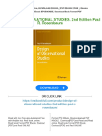 Design of Observational Studies. 2Nd Edition Paul R. Rosenbaum