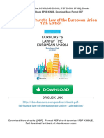 Get (Ebook PDF) Fairhurst's Law of The European Union 12th Edition Free All Chapters