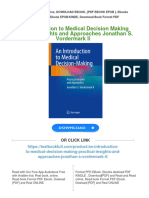 (FREE PDF Sample) An Introduction To Medical Decision Making Practical Insights and Approaches Jonathan S. Vordermark Ii Ebooks