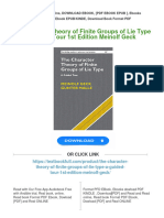 The Character Theory of Finite Groups of Lie Type A Guided Tour 1st Edition Meinolf Geck All Chapter Instant Download