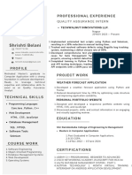 Shrishti - Belani Resume