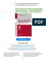 Topics in Theoretical Computer Science Third IFIP WG 1 8 International Conference TTCS 2020 Tehran Iran July 1 2 2020 Proceedings Luís S. Barbosa