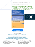 Neural Information Processing 27th International Conference ICONIP 2020 Bangkok Thailand November 18 22 2020 Proceedings Part IV Haiqin Yang