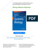 Get Systems Biology Nikolaus Rajewsky Free All Chapters