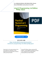 Practical Numerical C Programming 1st Edition Philip Joyce All Chapter Instant Download