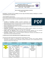 Revised CALENDAR OF CURRICULUM DEVELOPMENT ACTIVITIES