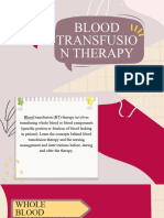 Blood Transfusion Therapy