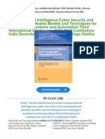 Get Computational Intelligence Cyber Security and Computational Models Models and Techniques for Intelligent Systems and Automation Third International Conference ICC3 2017 Coimbatore India December 14 16 2017 Proceedings Geetha Ganapathi free all chapters