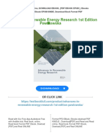 (PDF Download) Advances in Renewable Energy Research 1st Edition Pawłowska Fulll Chapter