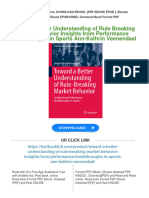 Toward A Better Understanding of Rule Breaking Market Behavior Insights From Performance Breakthroughs in Sports Ann-Kathrin Veenendaal Download PDF