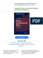 African Environmental Ethics A Critical Reader Munamato Chemhuru Download PDF