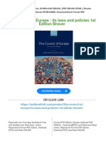 Instant Download The Council of Europe: Its Laws and Policies 1st Edition Breuer PDF All Chapter