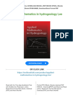 Applied Mathematics in Hydrogeology Lee Download PDF