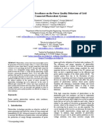 The Effect of Solar Irradiance On The Power Quality Behaviour of Grid Connected Photovoltaic Systems