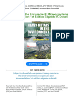 (PDF Download) Heavy Metals in The Environment: Microorganisms and Bioremediation 1st Edition Edgardo R. Donati Fulll Chapter